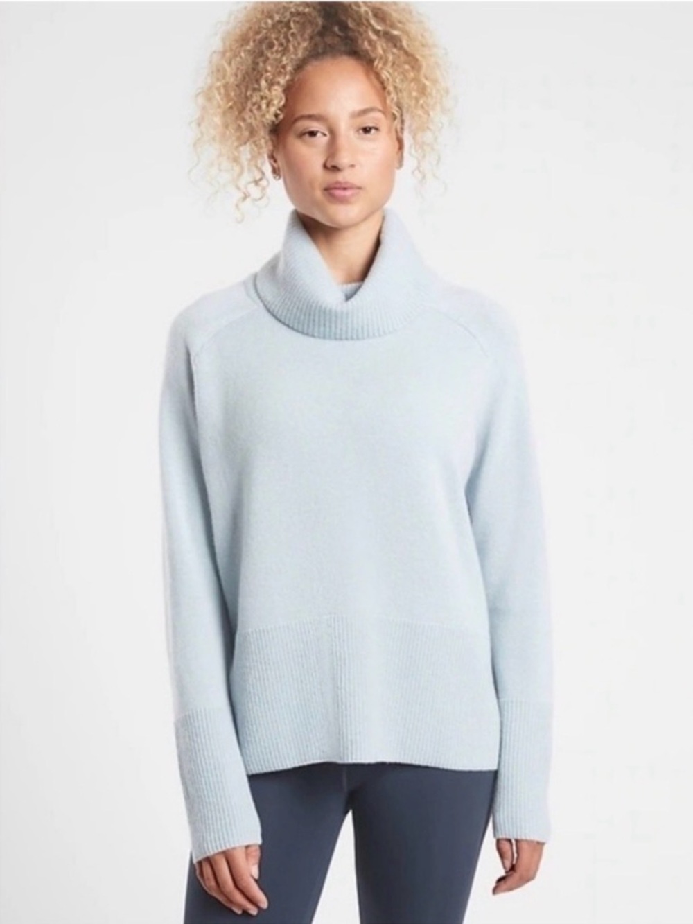 Athleta wool cashmere turtleneck sweater